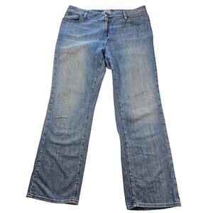 Ll bean favorite fit 16 Reg blue jeans light wash High rise casual everyday ^